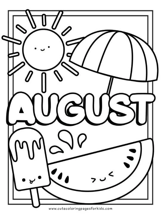 August Coloring Pages (Free Printables) - Cute Coloring Pages For Kids