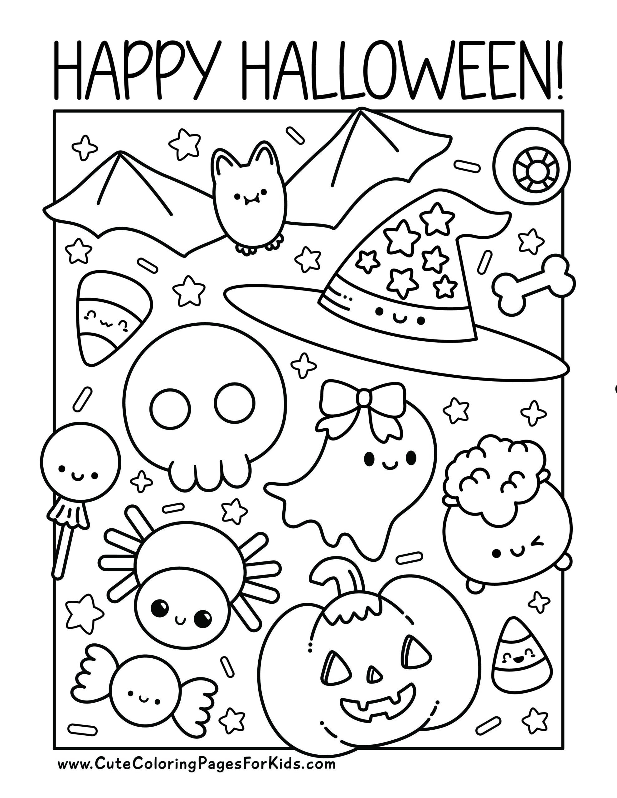 Spooky Cute Halloween Coloring Pages Fun And Festive Autumn Coloring 