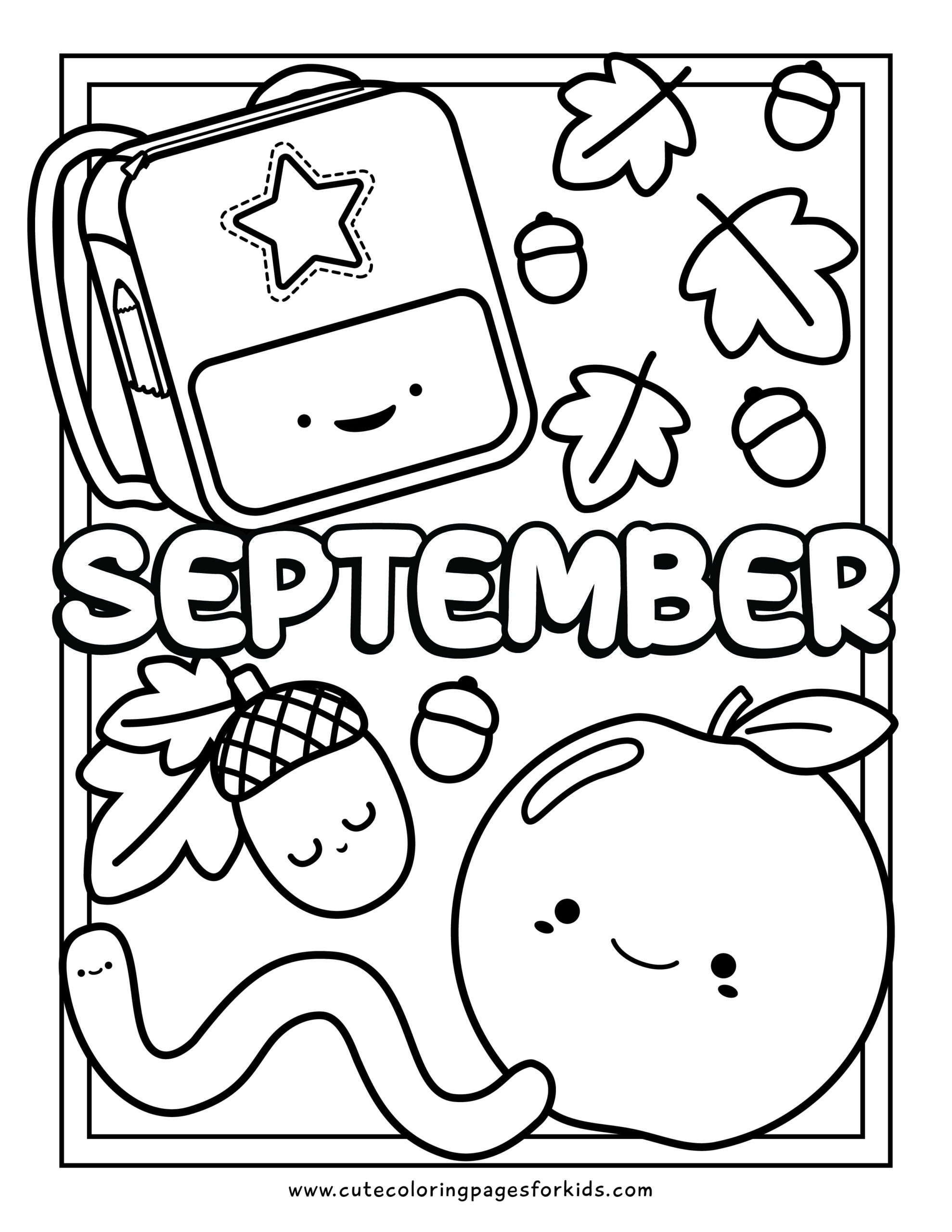 September Coloring Pages For Kids