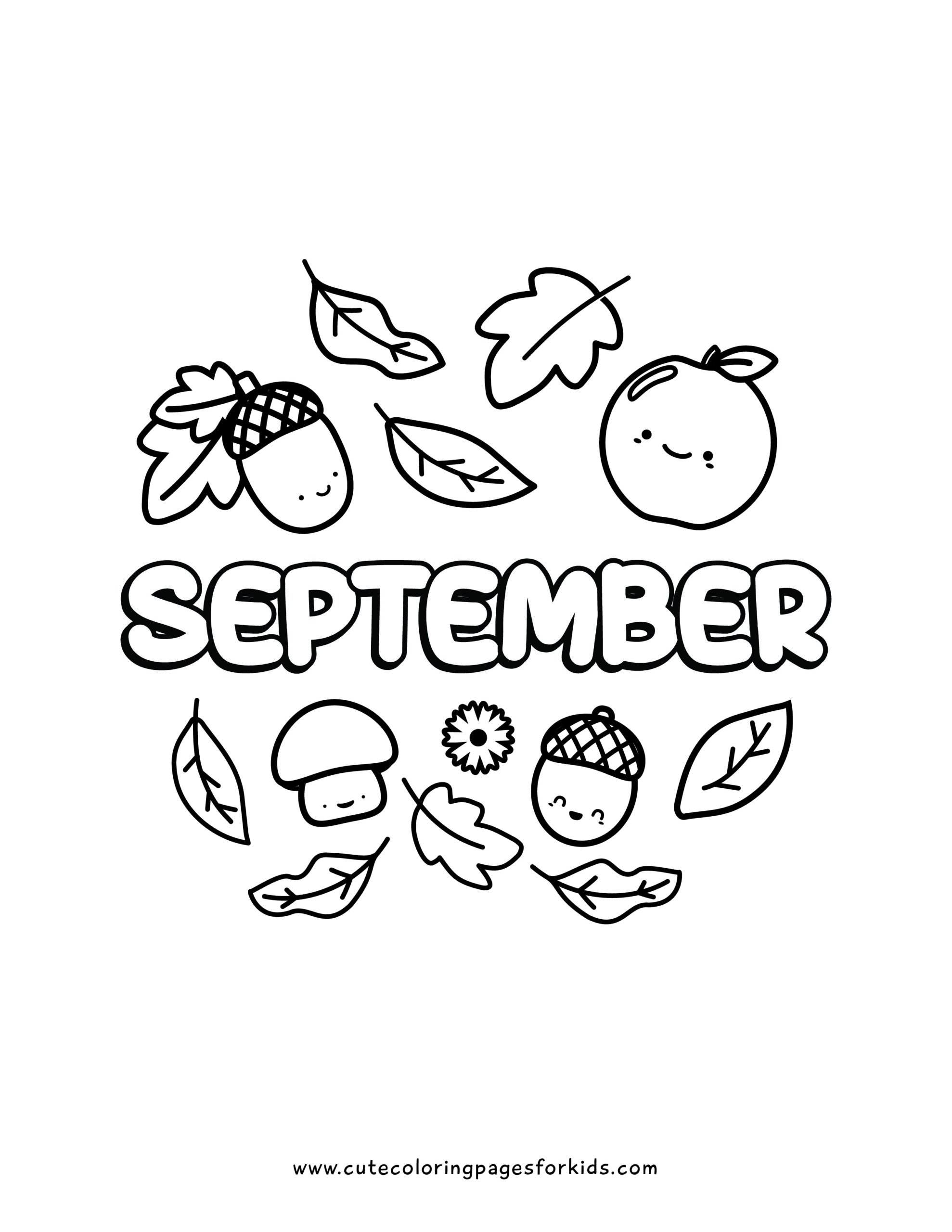 Hello September Coloring Pages