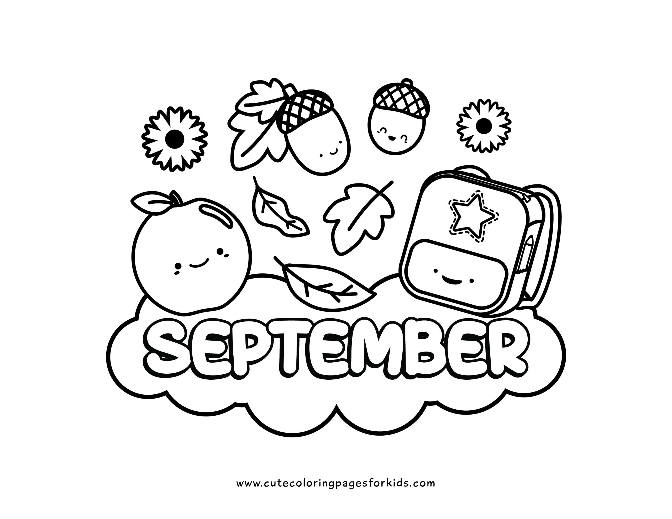 September Coloring Pages Cute Coloring Pages For Kids