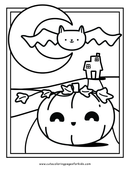 Cute Halloween Coloring Pages