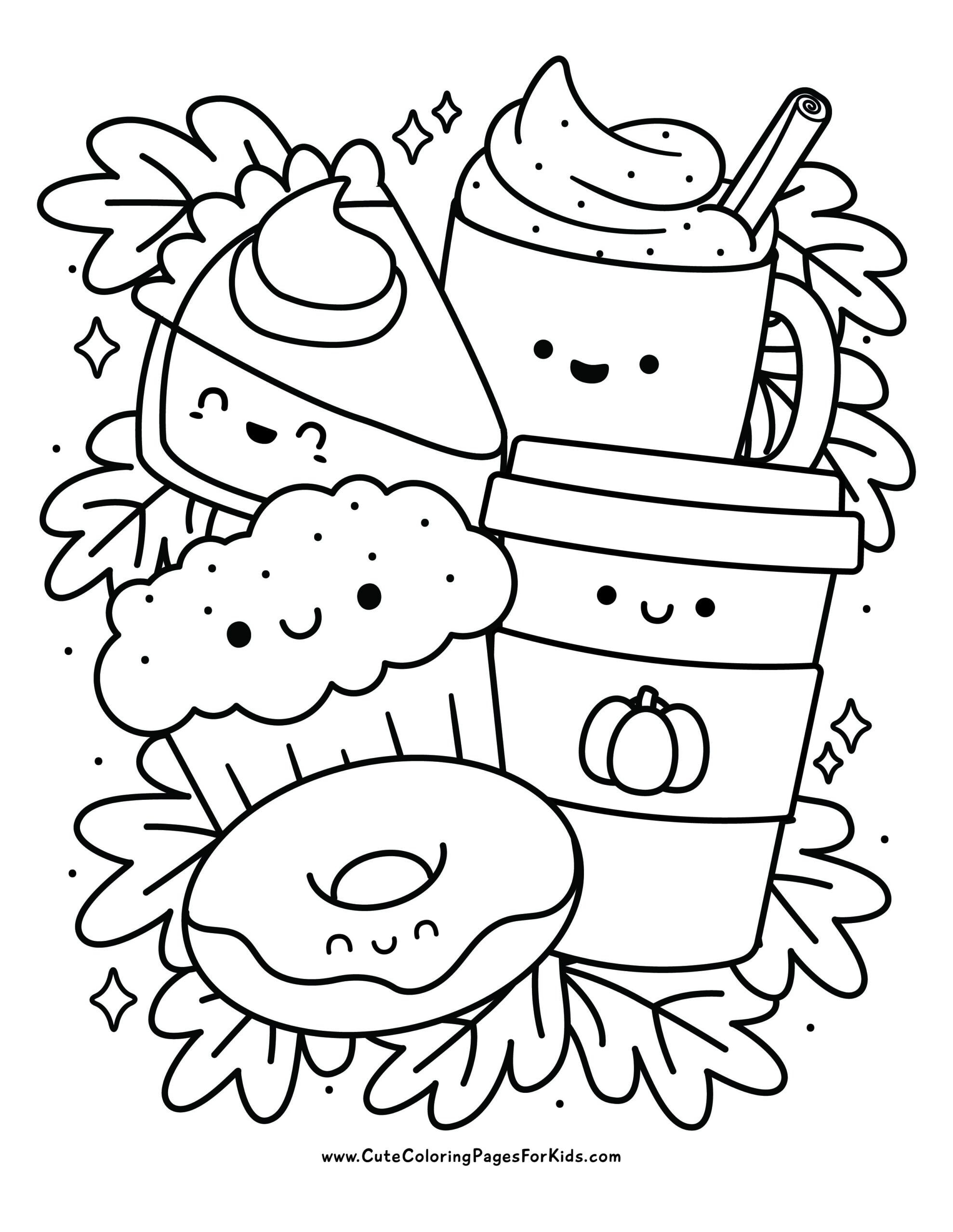 Cute Colouring Pages Fall