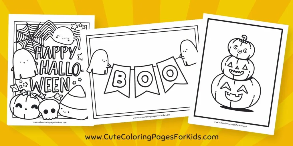 kids halloween free printable coloring page