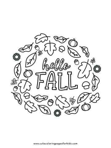 Fall Coloring Pages Cute Coloring Pages For Kids Fall Coloring Pages Cute Coloring Pages For Kids
