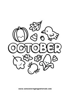 October Coloring Pages - Cute Coloring Pages For Kids
