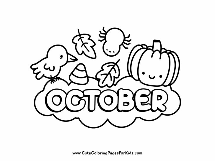 October Coloring Pages Cute Coloring - October Coloring Sheet Printable 04 Scaled 728x546