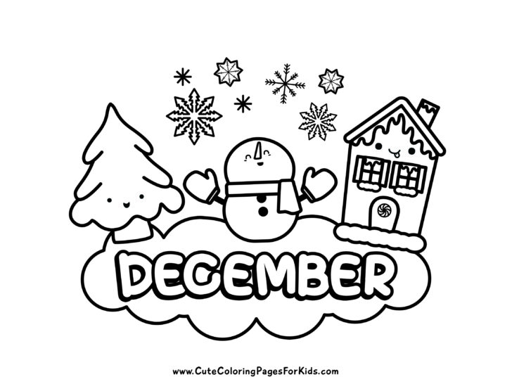 December Coloring Pages: 4 Free Printable Coloring Sheets - Cute Coloring  Pages For Kids