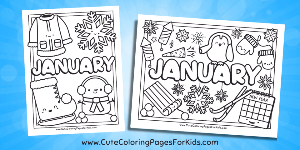 January Coloring Pages - Cute Coloring Pages For Kids