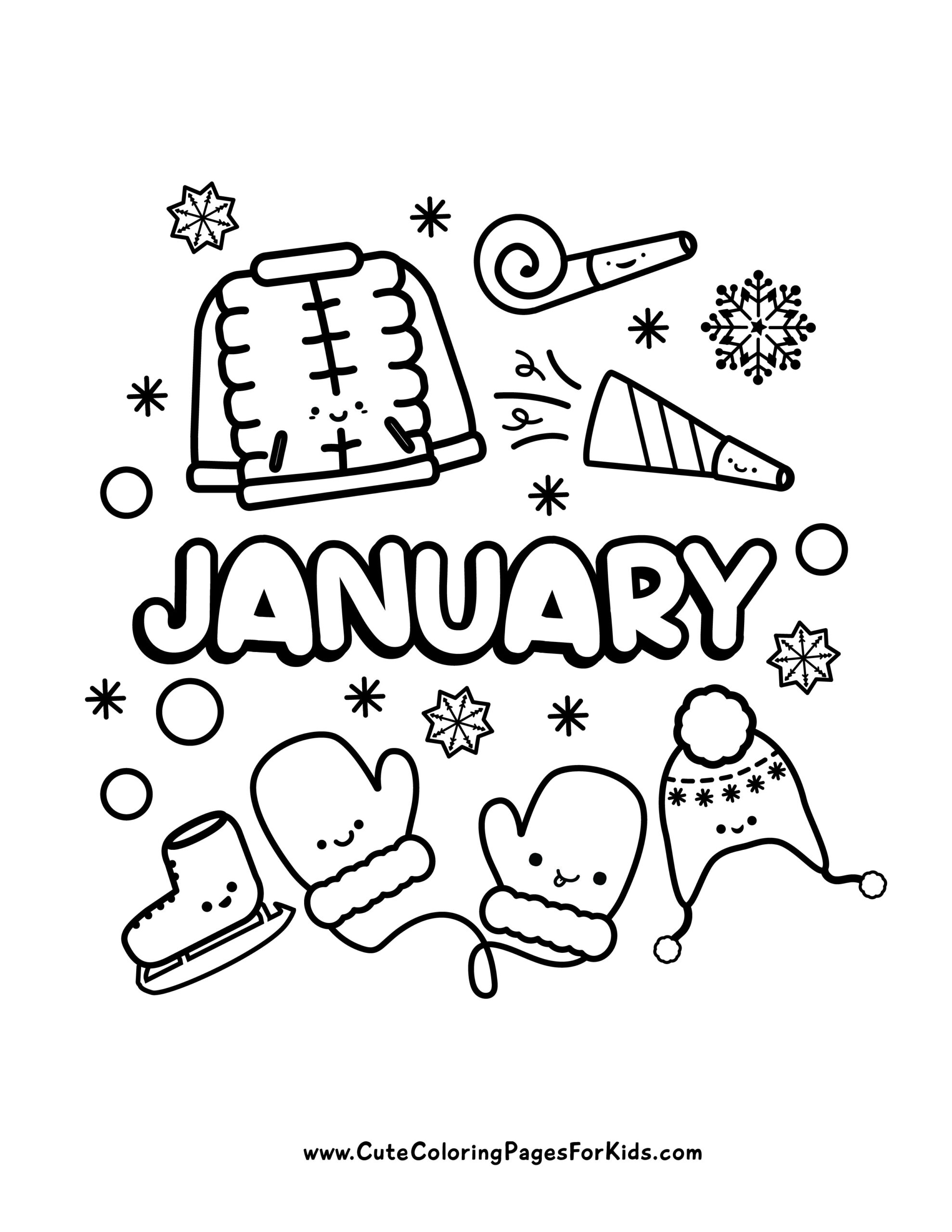 January Coloring Pages - Cute Coloring Pages For Kids