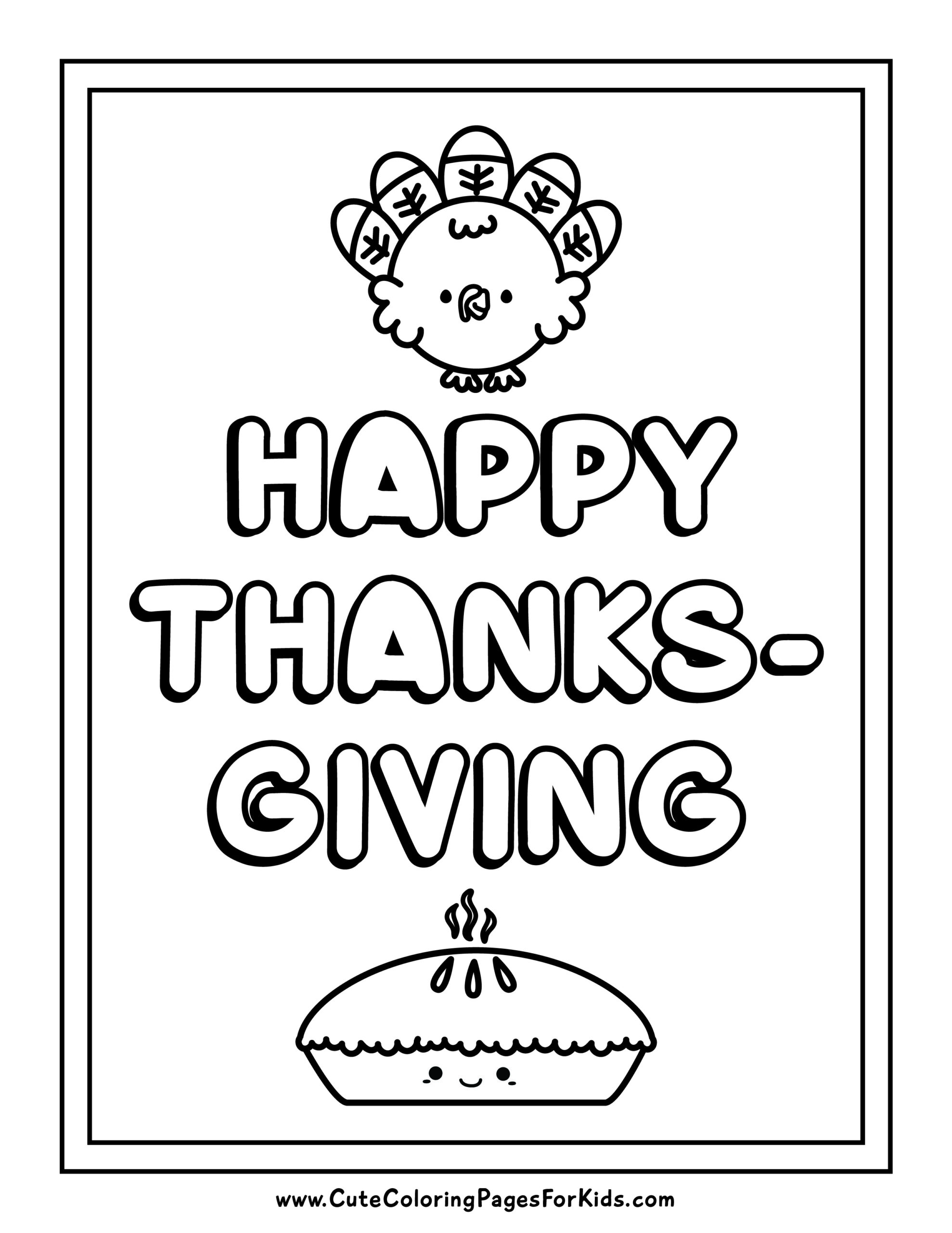 Thanksgiving Day Coloring Pages