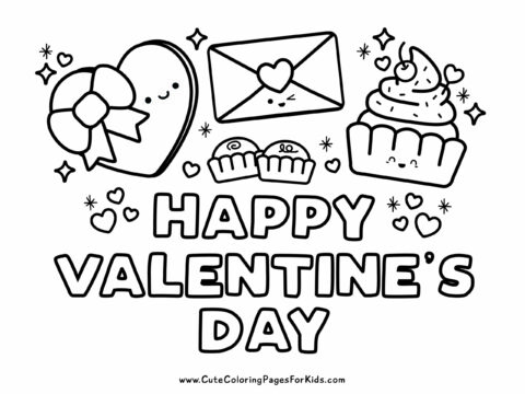 Valentine's Day Coloring Pages: Free Printable PDFs - Cute Coloring ...