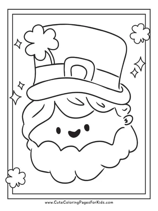 Funny leprechaun coloring sheet