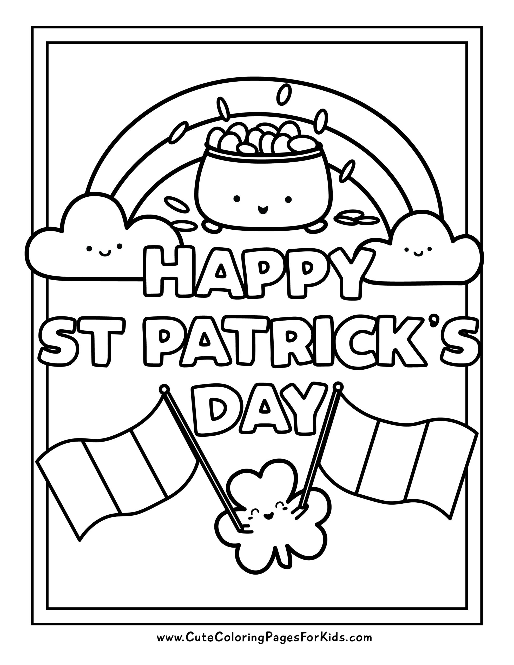 flag protest st patricks day coloring pages