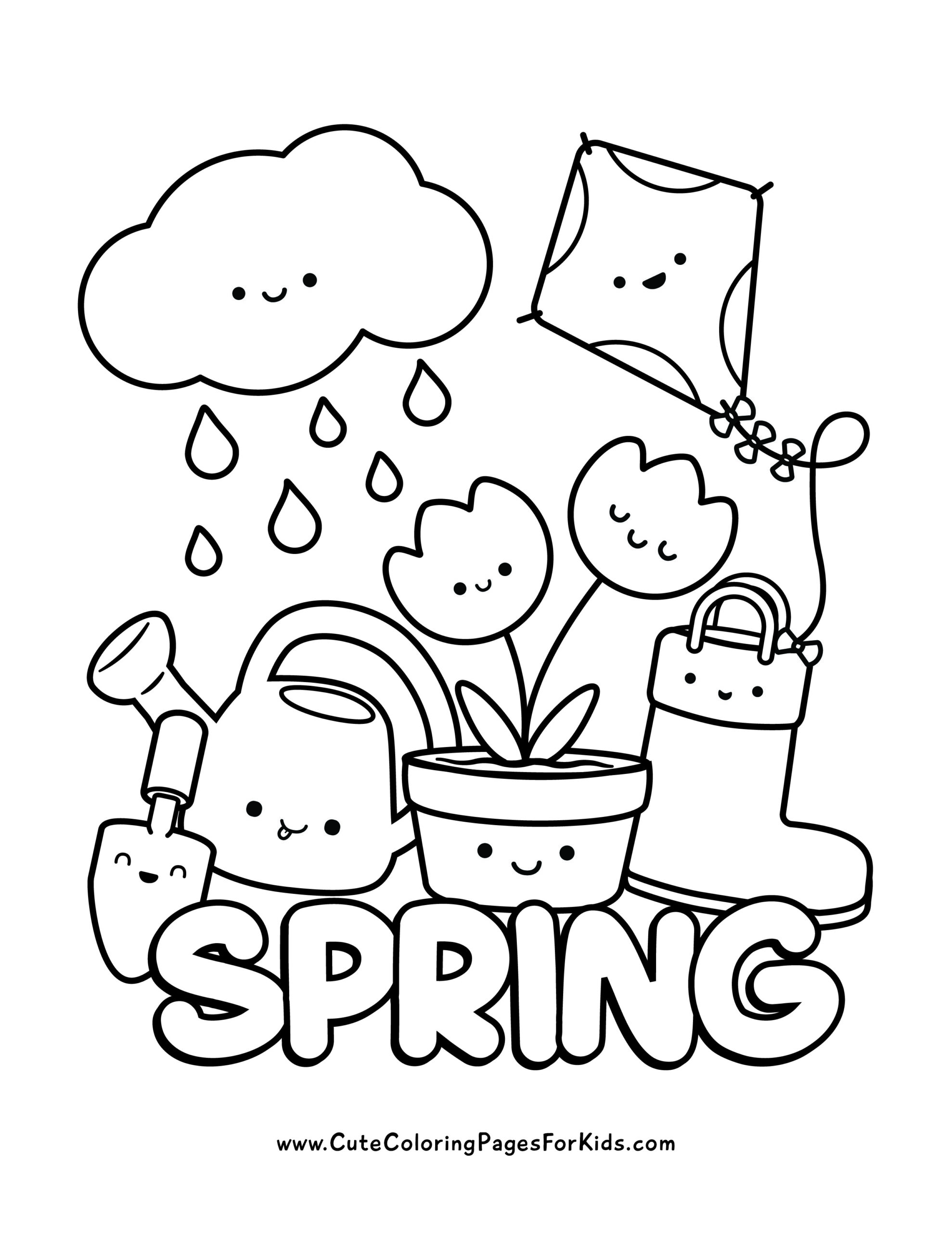 Seasons Cute Coloring Pages For Kids