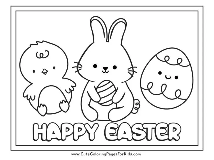 Easter Coloring Pages: 4 Free Printable PDFs - Cute Coloring Pages For Kids