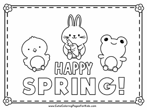 Spring Coloring Pages: 14 Free Printable PDFs - Cute Coloring Pages For ...