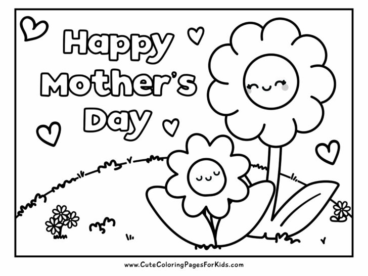 Mother's Day Coloring Pages (13 Free Printables) - Cute Coloring Pages ...