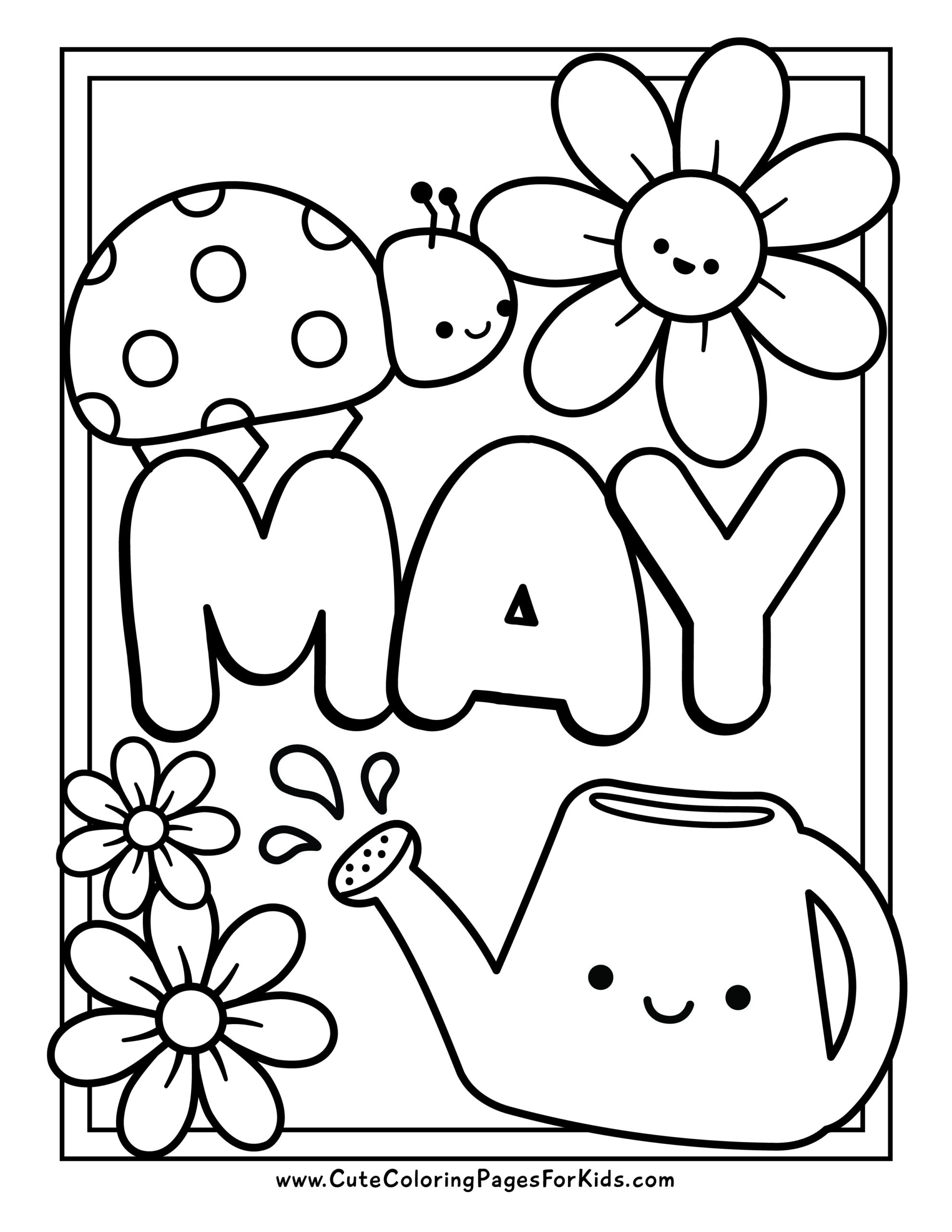 May Coloring Pages - Cute Coloring Pages For Kids
