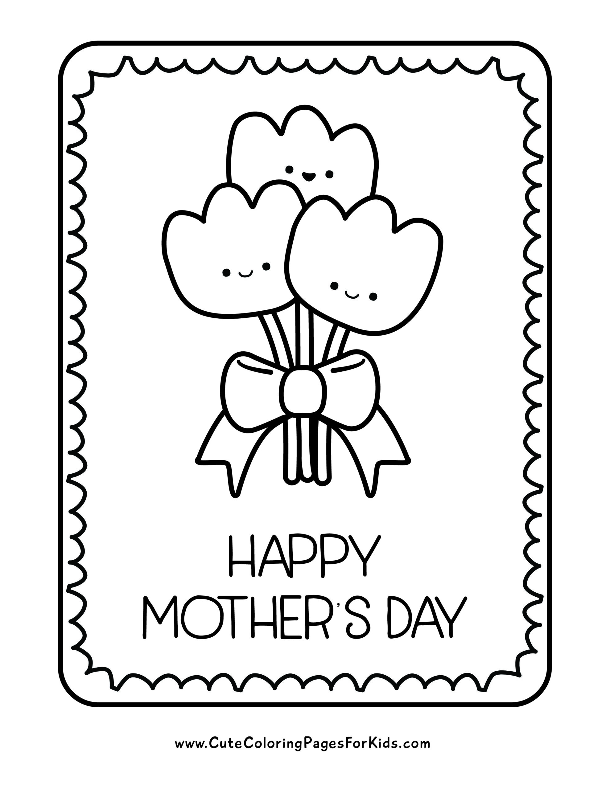 Happy Mothers Day Coloring Pages Happy Mothers Day Coloring Pages