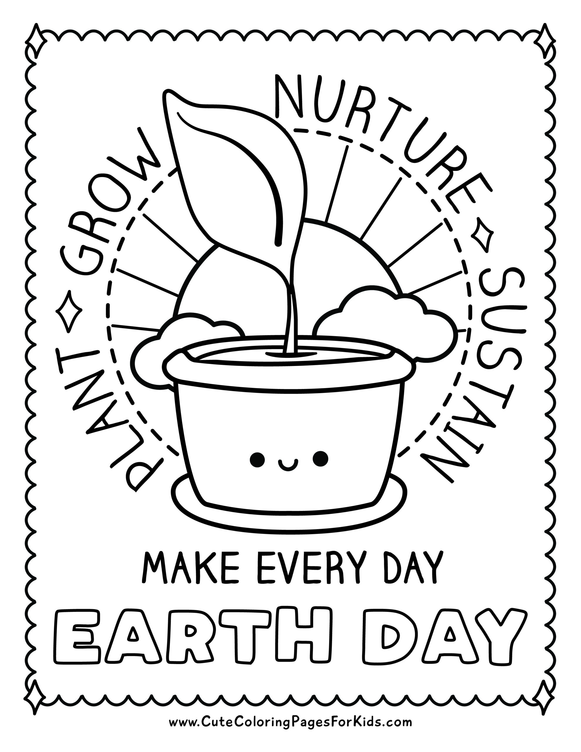 Earth Day Coloring Pages (Free Printable PDFs) Cute Coloring Pages