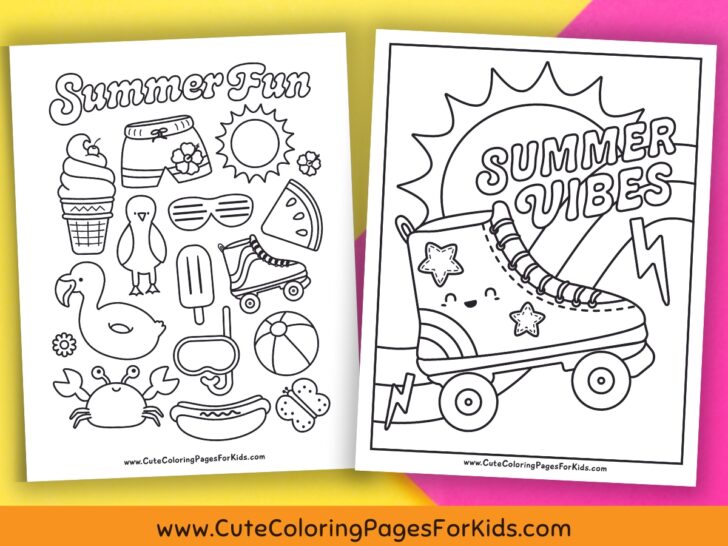 Summer Coloring Pages (10 Free Printable PDF Downloads) - Cute Coloring ...