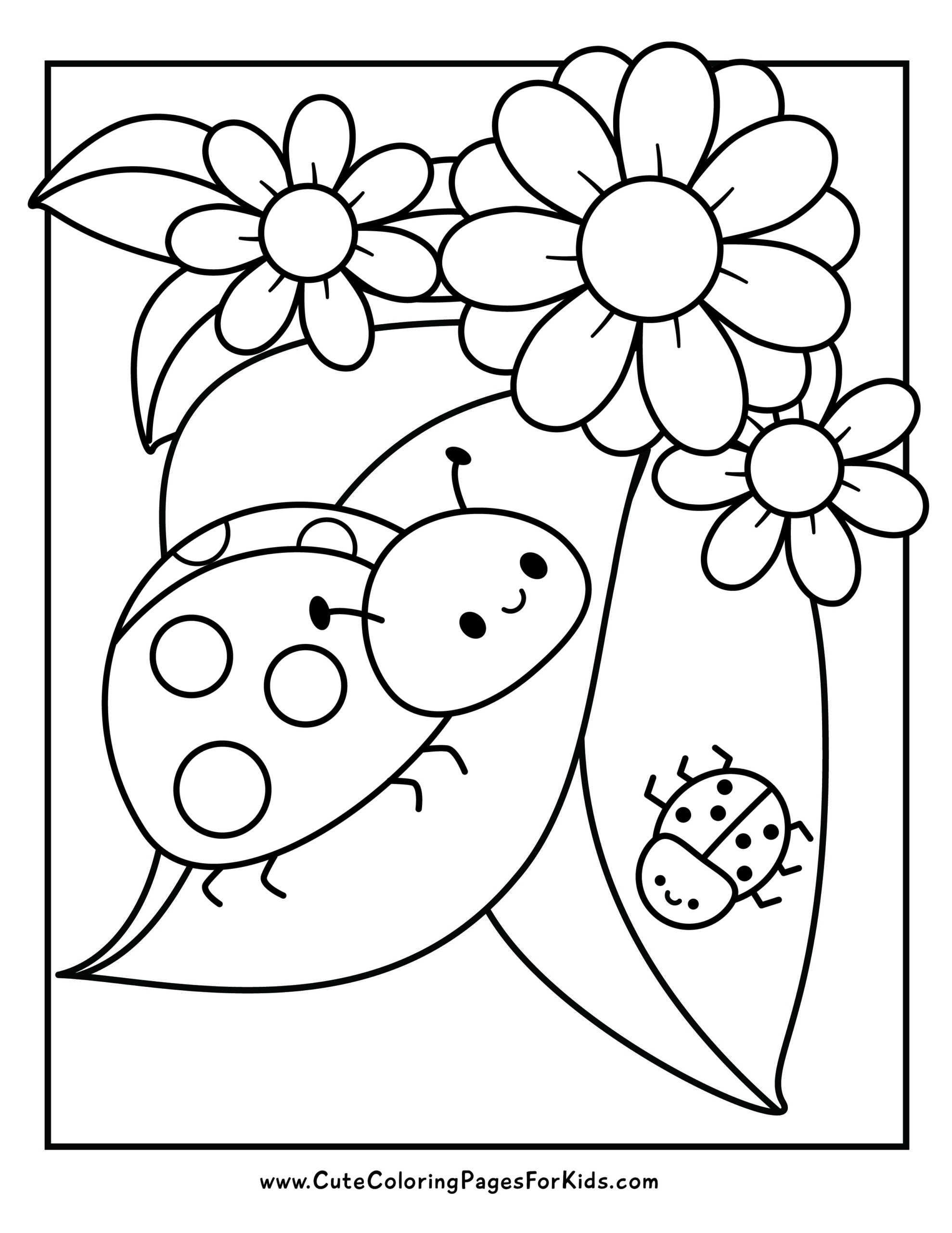 Insect Coloring Pages 12 Cute Bug Pictures To Color Cute Coloring 