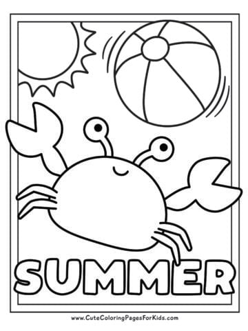 Summer Coloring Pages (10 Free Printable PDF Downloads) - Cute Coloring