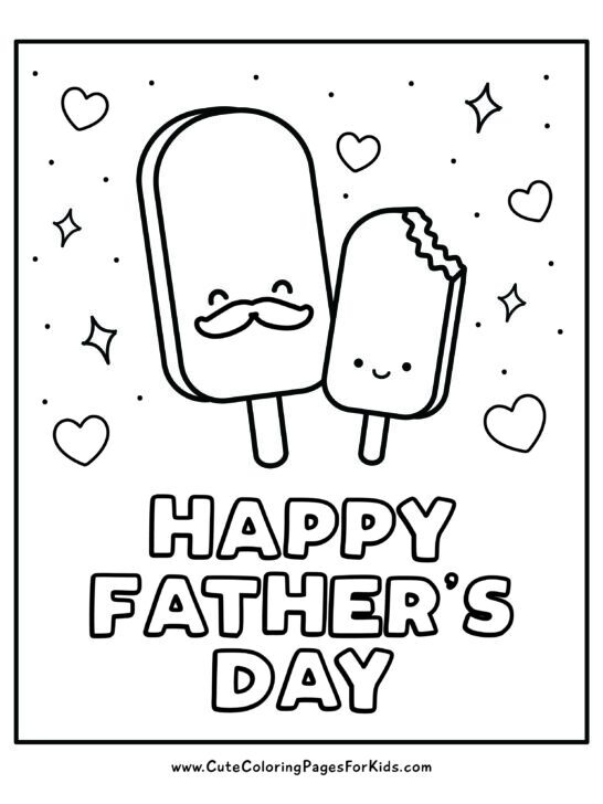 Printable Happy Fathers Day Coloring Card Father s Day Coloring Pages