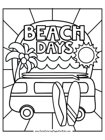 9 Beach Coloring Pages (Free Printable PDFs) - Cute Coloring Pages For Kids