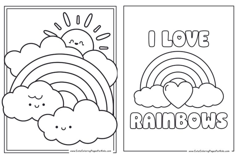 17 Rainbow Coloring Pages (Free Printable PDFs) - Cute Coloring Pages ...