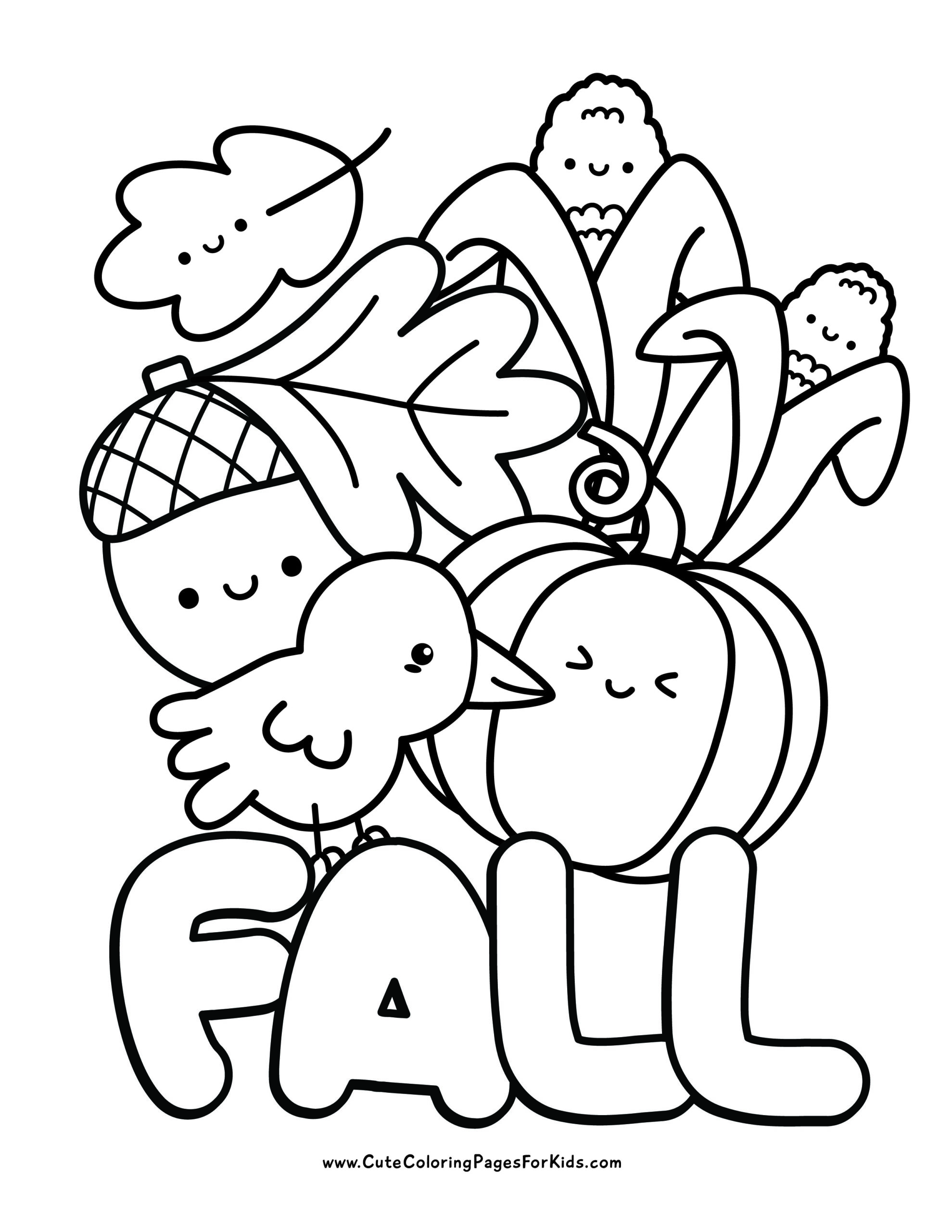Fall Coloring Pages Printables Free
