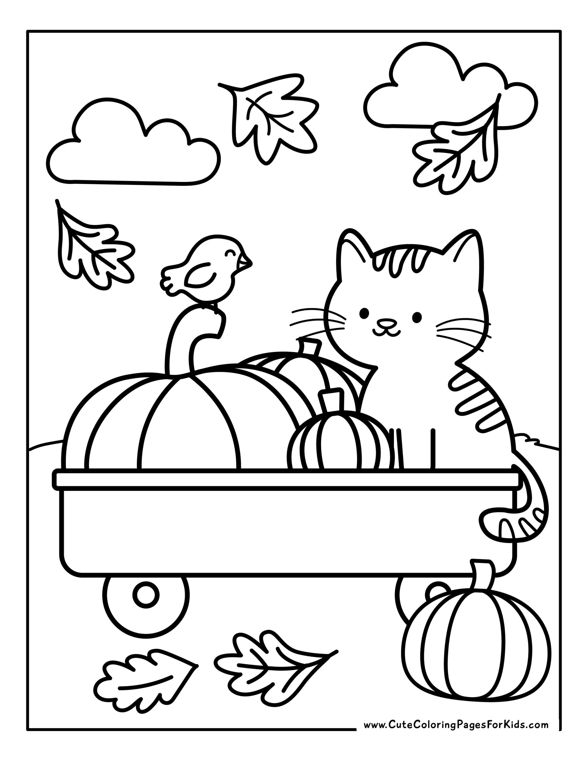 Autumn coloring pages, pictures