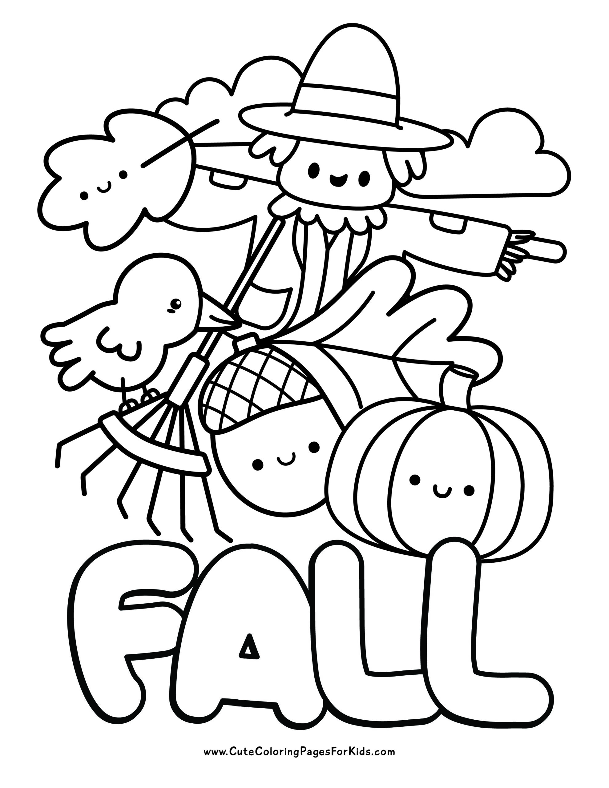 16 Fall Coloring Pages Free Printable PDF Downloads Cute Coloring 