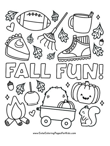 16 Fall Coloring Pages (Free Printable PDF Downloads) - Cute Coloring ...
