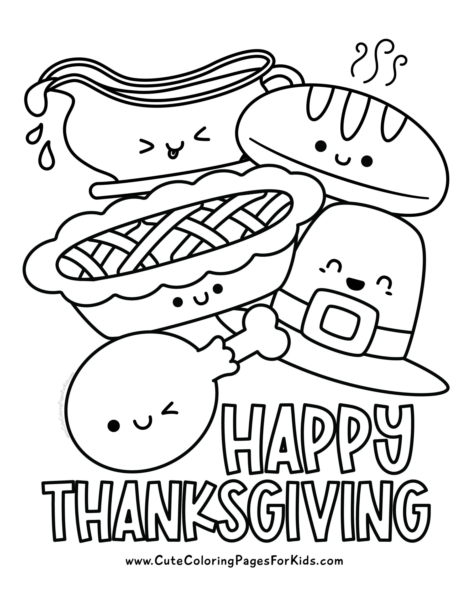 10 Thanksgiving Coloring Pages (Free Printable PDFs) Cute Coloring