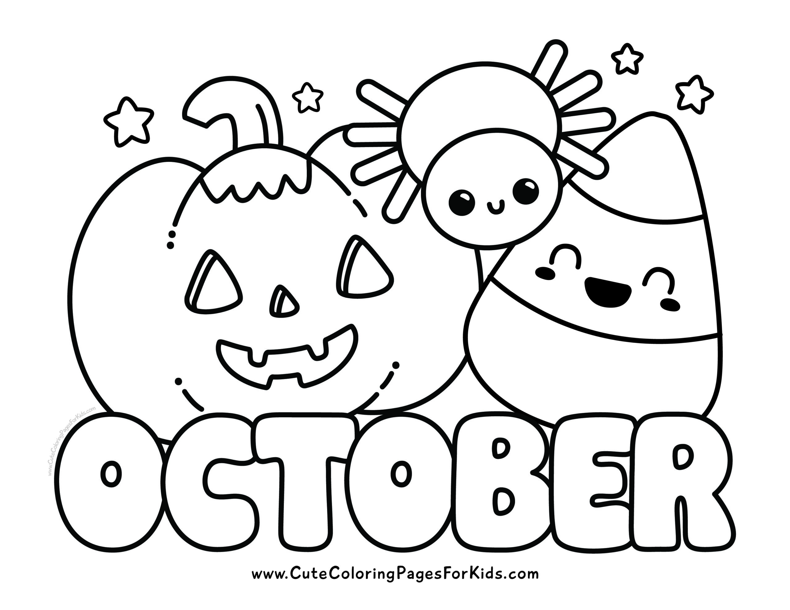 October Coloring Pages Cute Coloring Pages For Kids