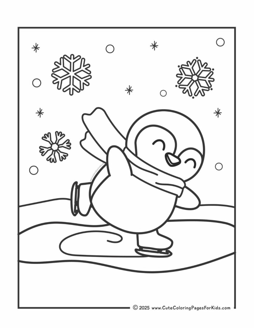 Penguin Coloring Pages (Free and Easy Printables) - Cute Coloring Pages ...