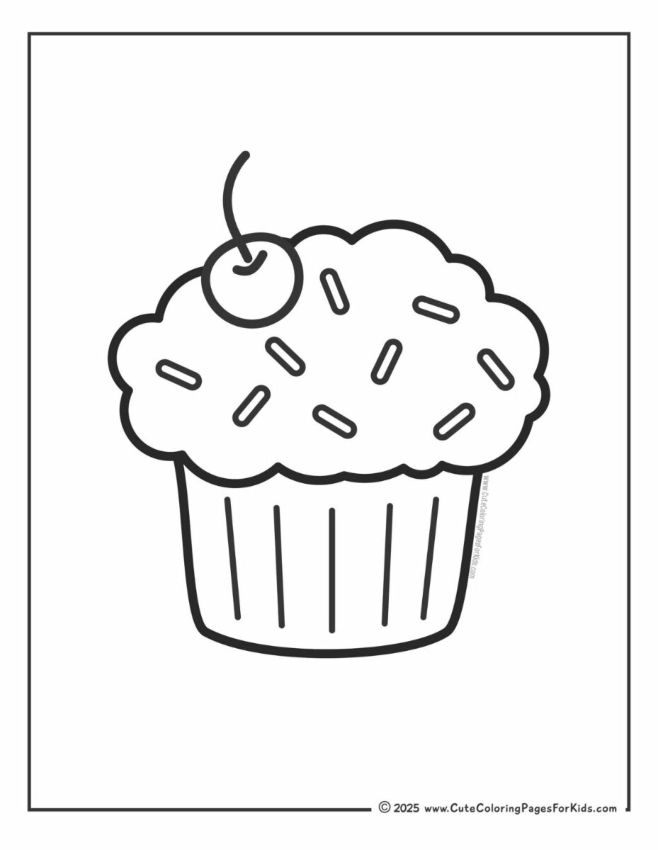 Free Printable Cupcake Coloring Pages - Cute Coloring Pages For Kids