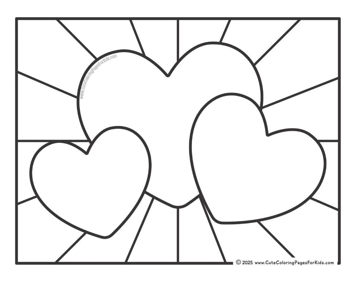 Printable Heart Coloring Pages 2025 Printable Heart Coloring Pages 2025