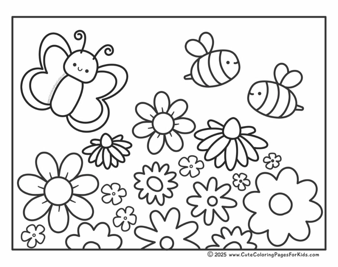 Flower Coloring Page For Kids Pdf Flower Coloring Page For Kids Pdf