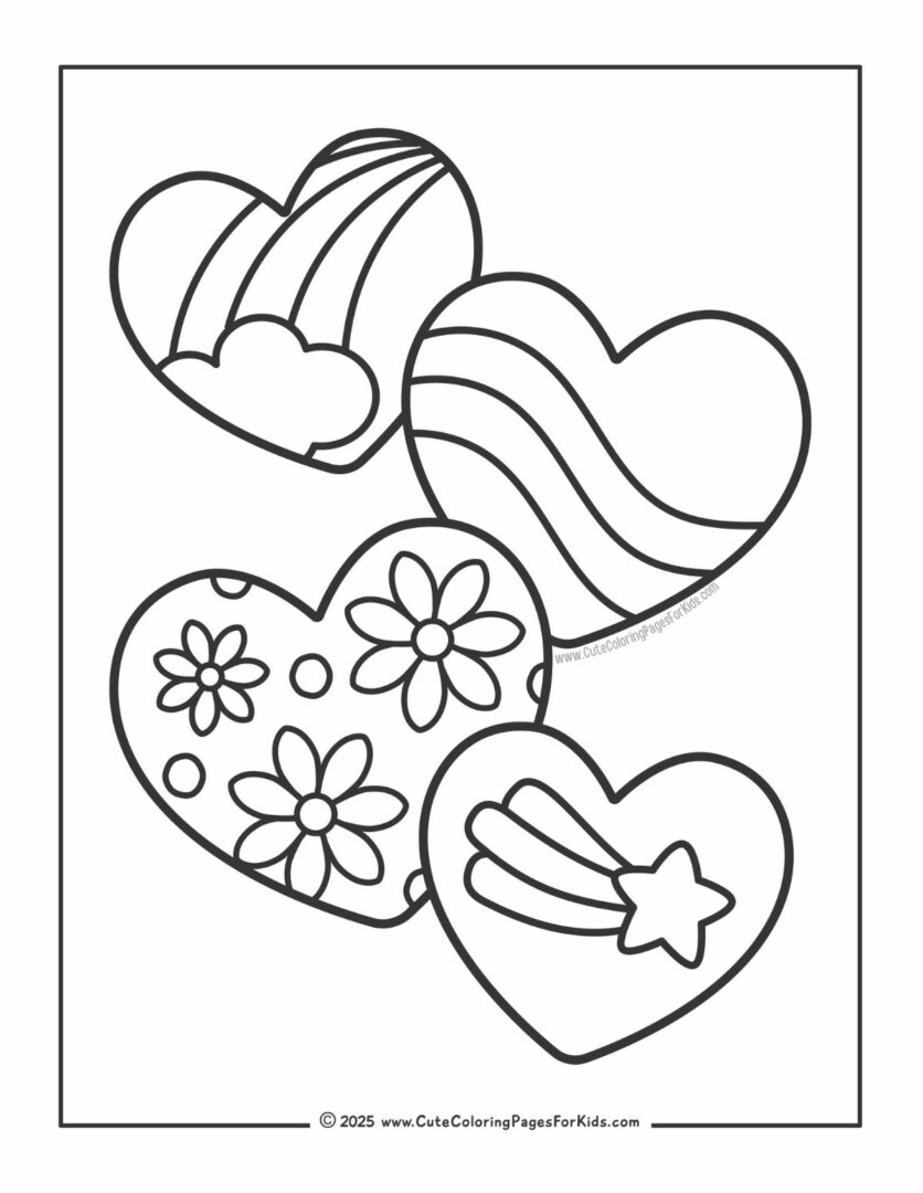 Heart Coloring Pages - Cute Coloring Pages For Kids