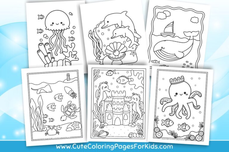 Ocean Coloring Pages Free PDF - Ocean Coloring Pages From Cutecoloringpagesforkids.com 768x512