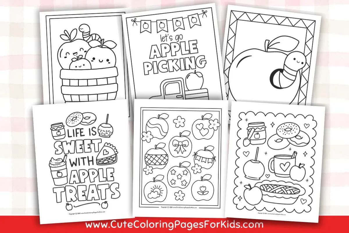 Apple coloring pages collection of printable sheets from cutecoloringpagesforkids.com