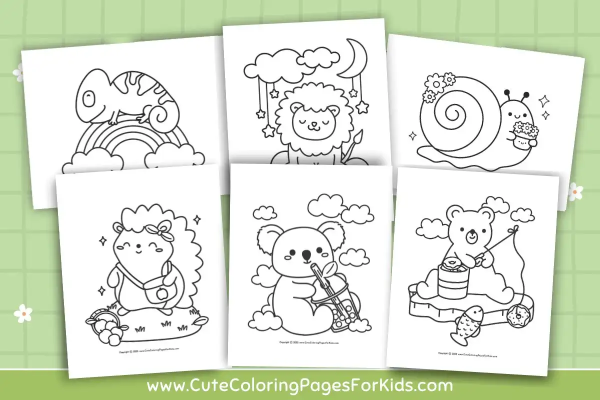 Cute animal coloring pages collection of printable sheets from cutecoloringpagesforkids.com
