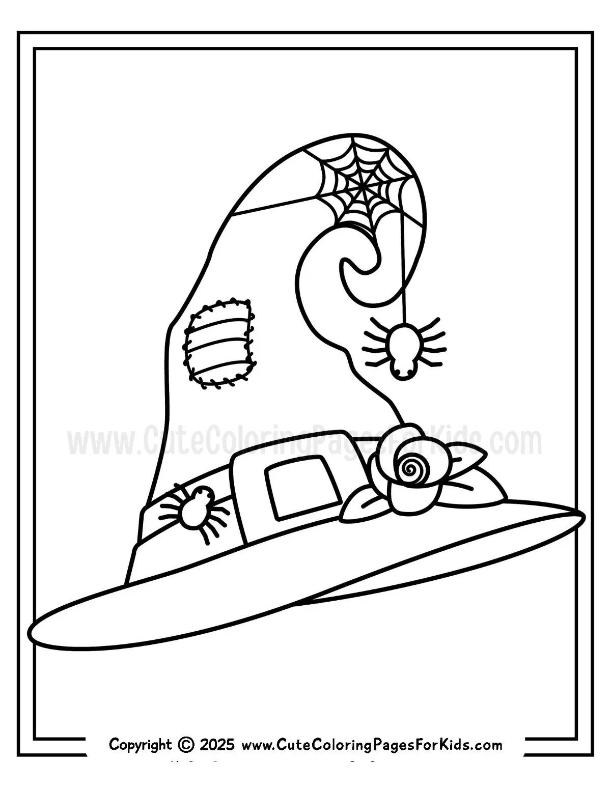 witch's hat coloring page