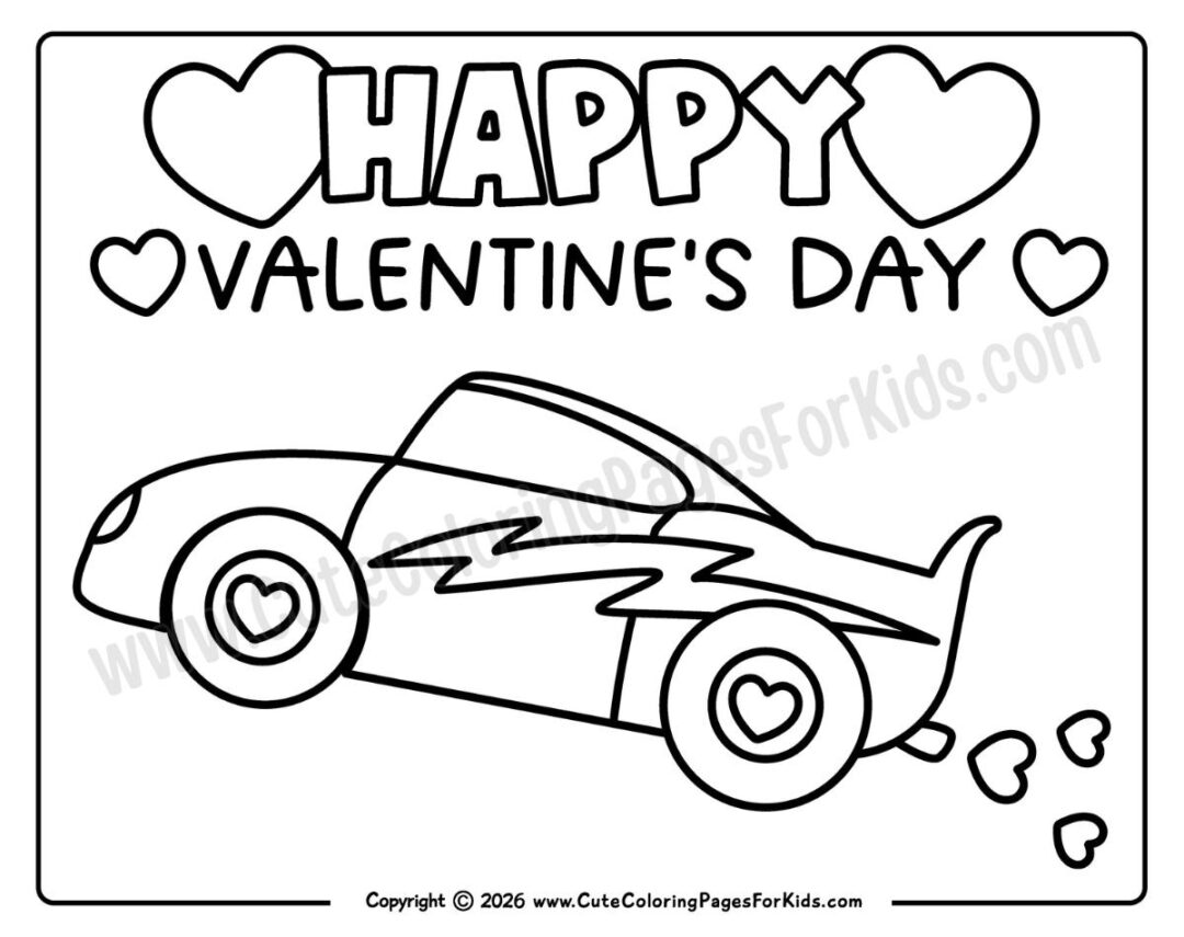 Valentine's Day Coloring Pages: Free Printable PDFs - Cute Coloring ...
