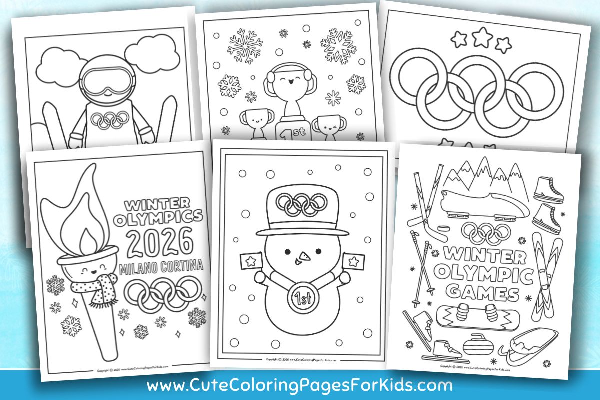 Winter Olympics Coloring Pages Preview by cutecoloringpagesforkids.com