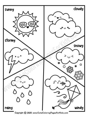 daily weather coloring sheet for kids