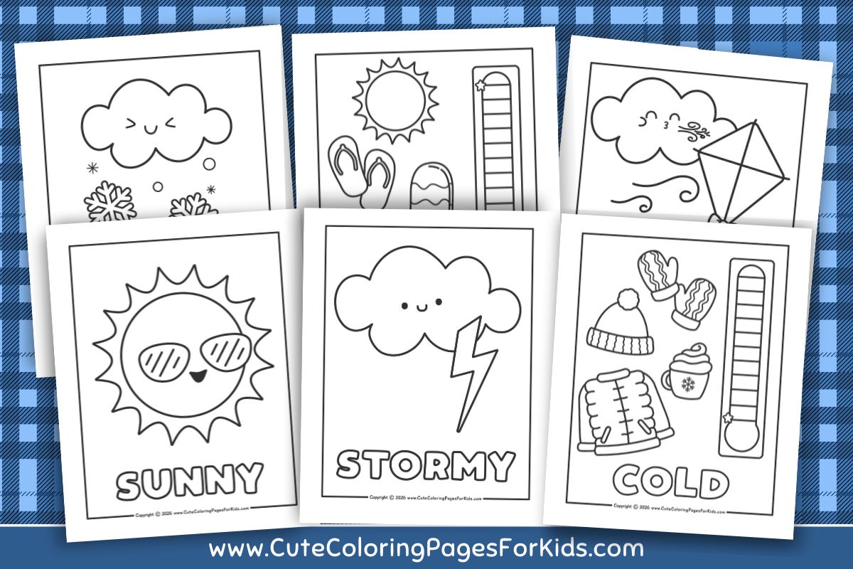 Free weather coloring page preview from Cutecoloringpagesforkids.com